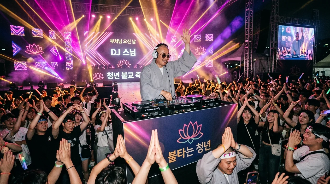 한국 2030 청년들이 열광하는 뉴진스님 EDM 불교 페스티벌 현장